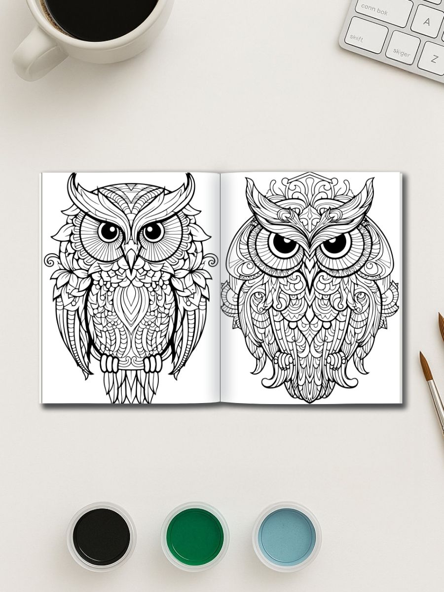 Night Watchers – 50 Owl Designs to Color - Image 2