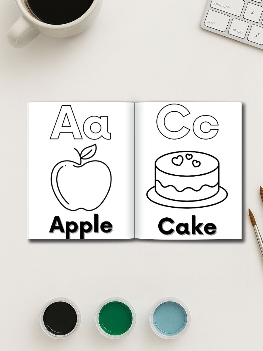 ABC Fun Time – 100 Alphabet-Themed Coloring Pages - Image 2