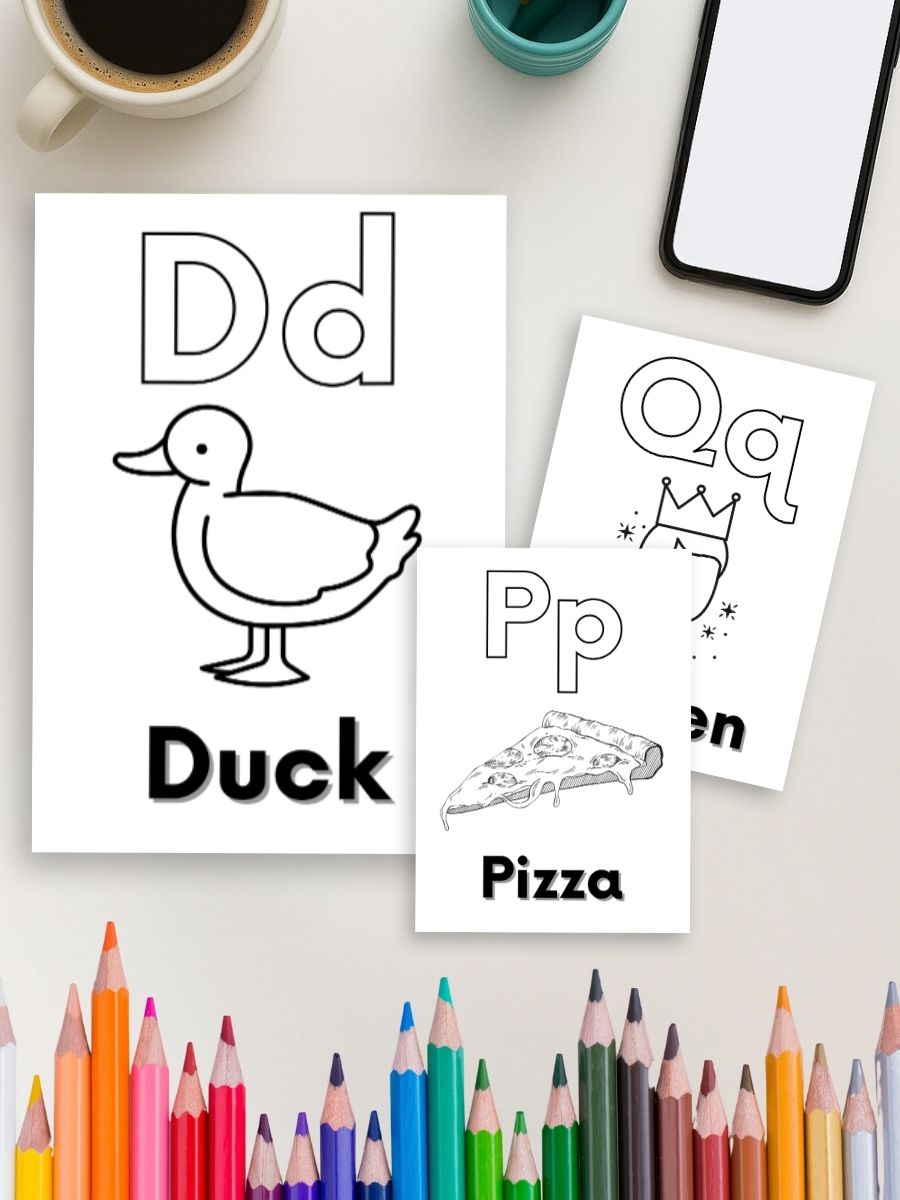 ABC Fun Time – 100 Alphabet-Themed Coloring Pages - Image 3