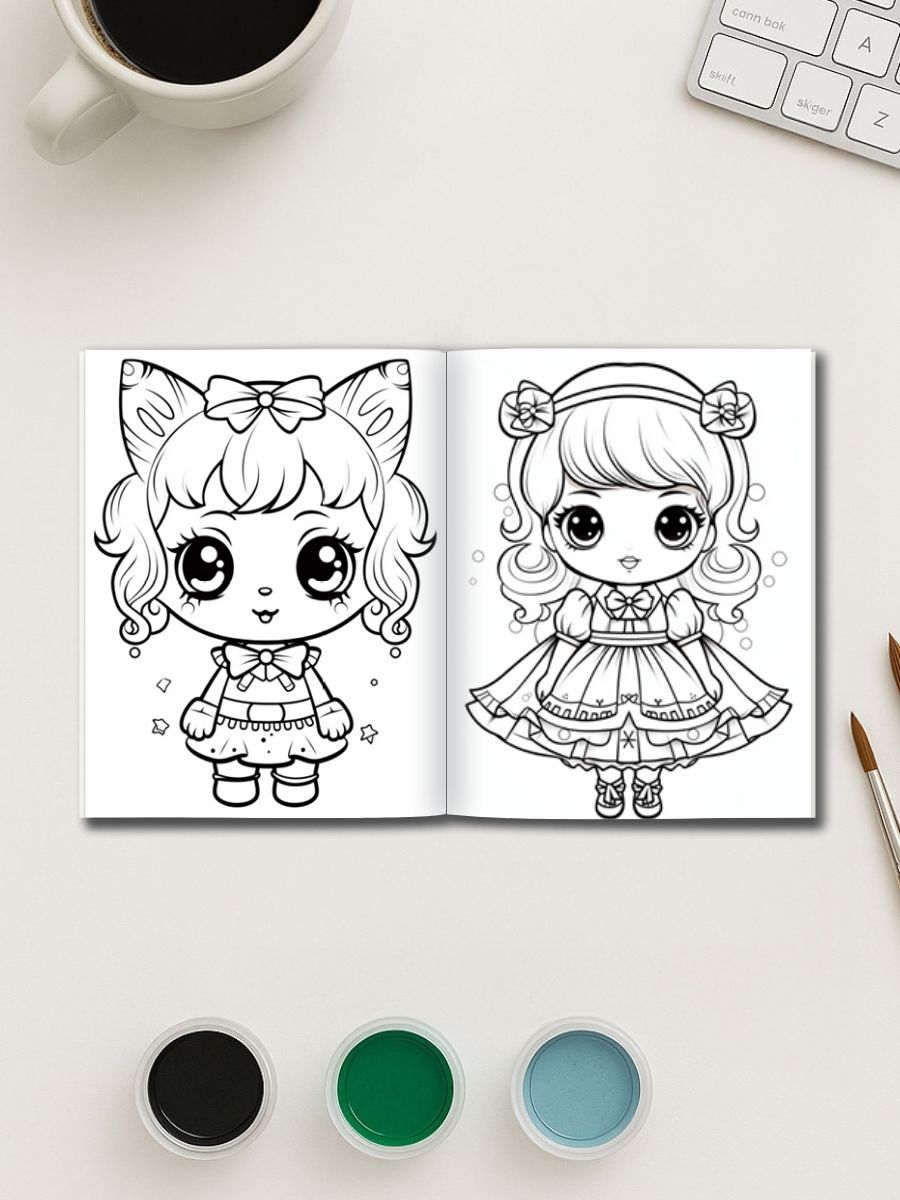 Kawaii Princess World – 300 Princess & Cute Girl Pages - Image 2