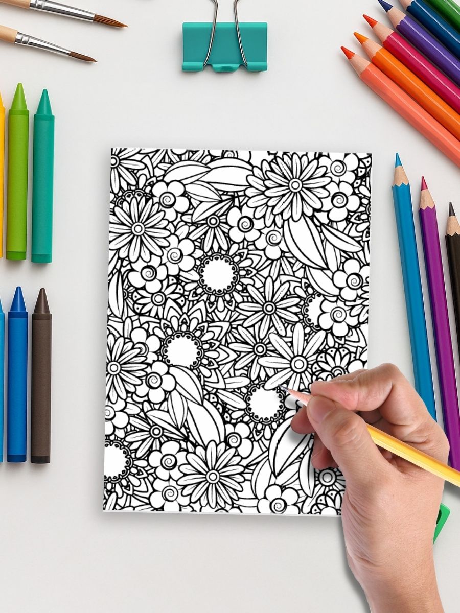 Floral Flow – 213 Mandala Flower Coloring Pages - Image 4