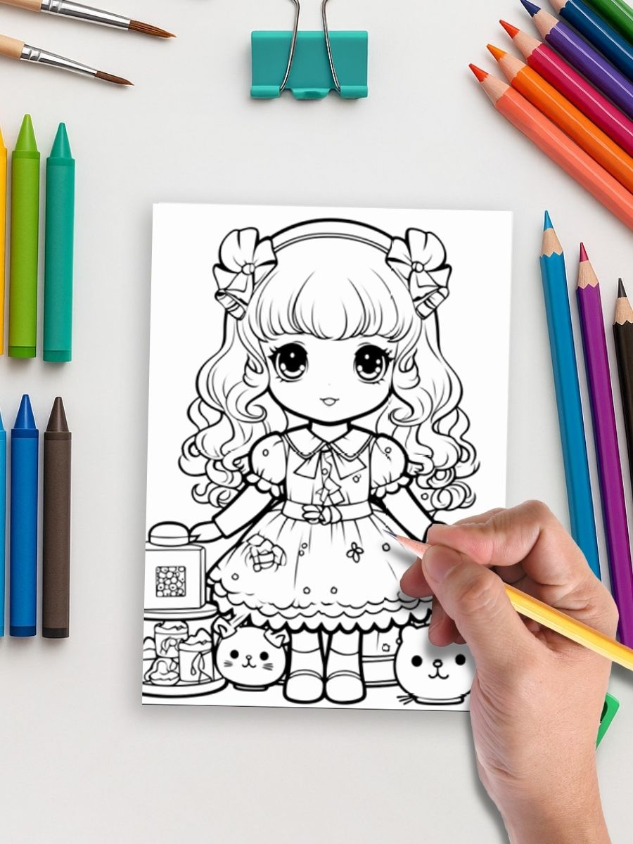 Kawaii Princess World – 300 Princess & Cute Girl Pages - Image 4