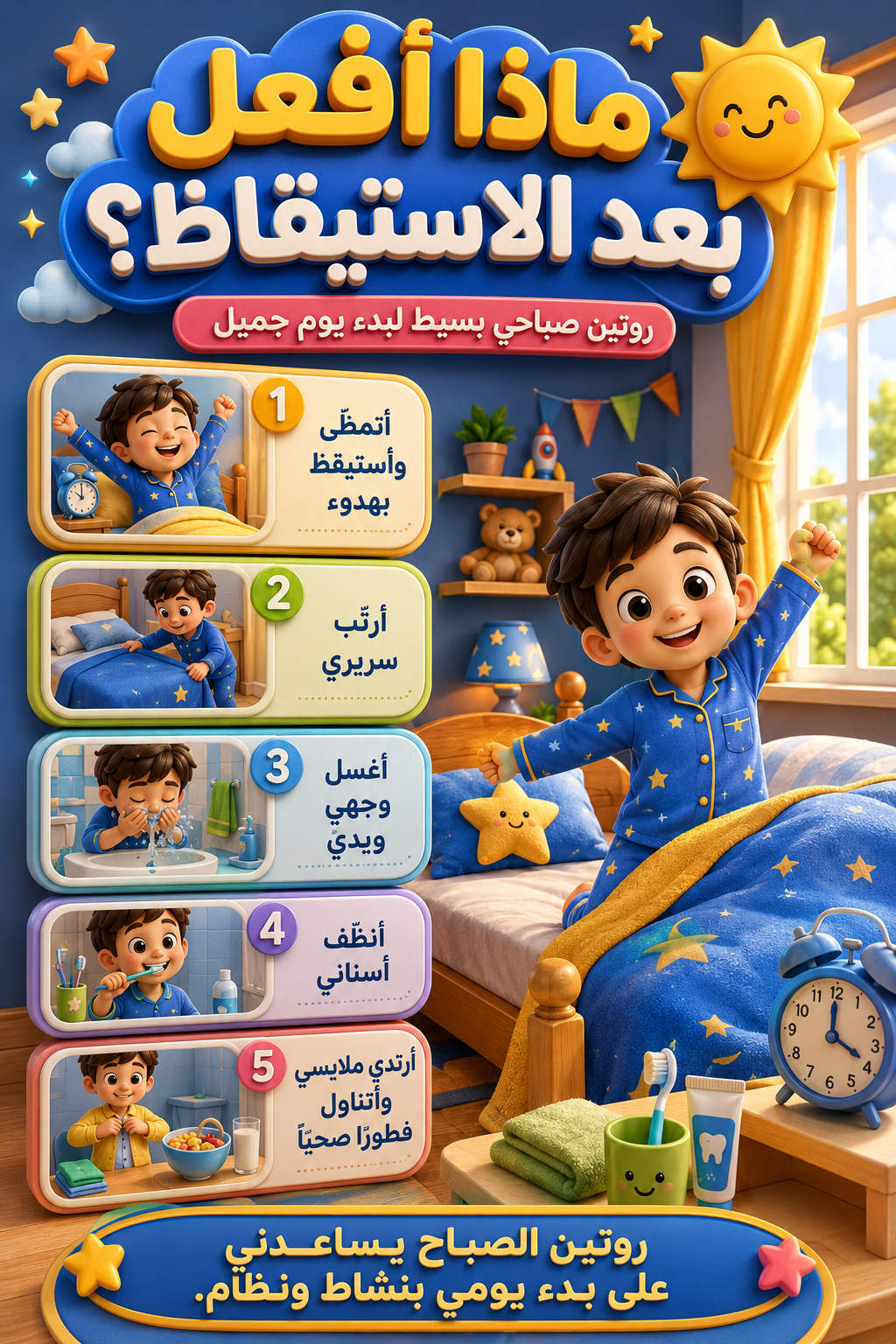 سلسلة النظام الروتيني اليومي للأطفال 13صفحة - Image 2