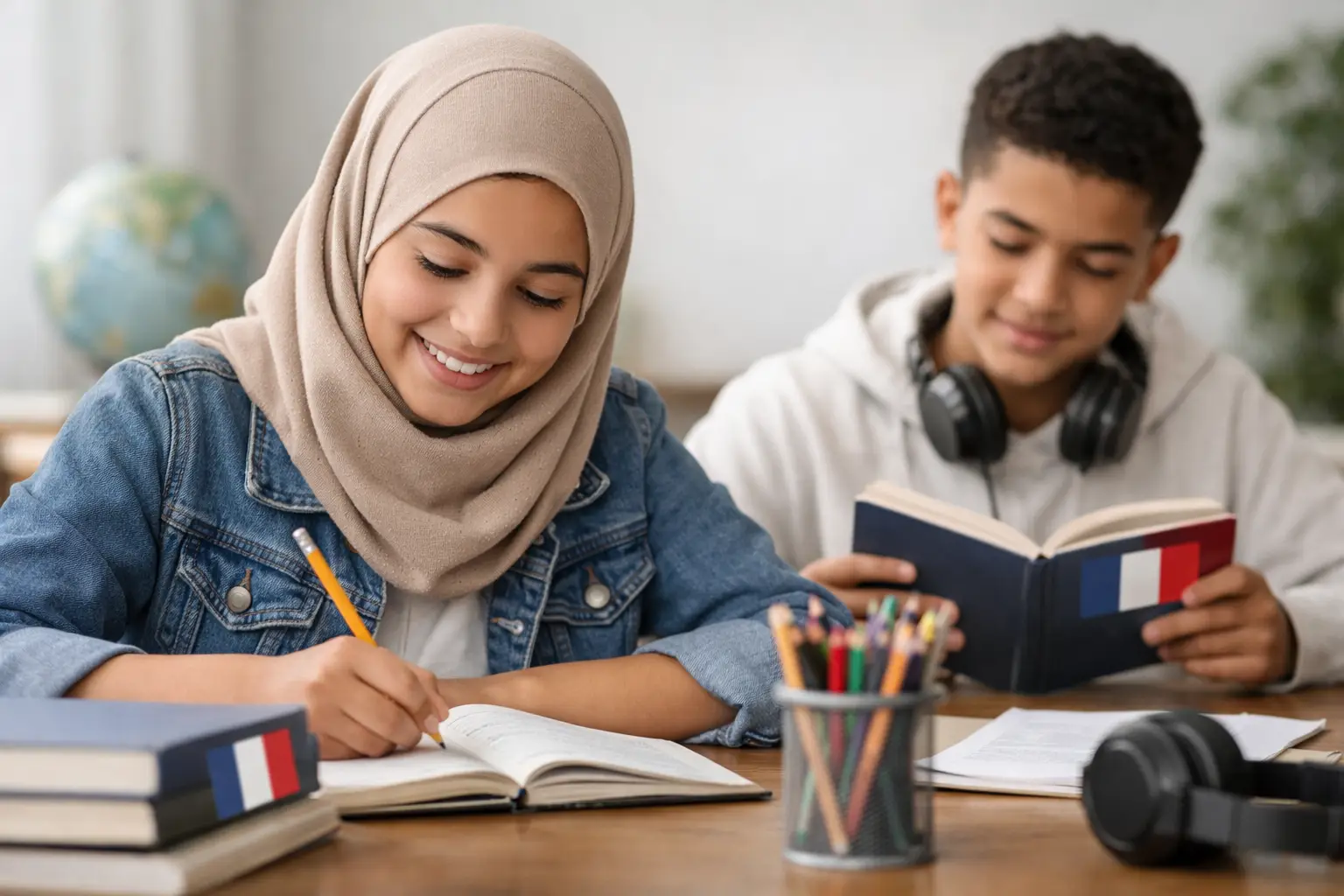 تحسين مفردات الفرنسية للأولى متوسط بلا قوائم