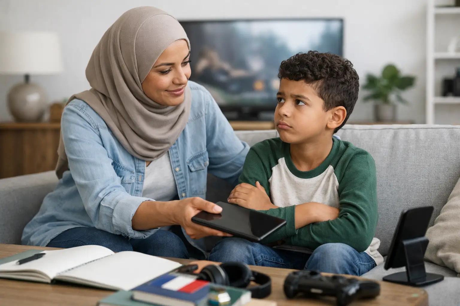 كيفية تنظيم وقت الشاشات للأبناء دون صراع يومي